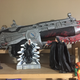 My bookshelf: Marcus Fenix, Storm, Professor Snape, Samus, and ... of course... the Lancer.